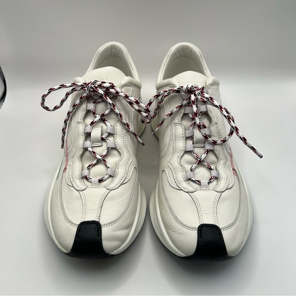 Gucci Run Interlocking GG Logo Ultralight Plutone Leather Sneakers - Picture 2 of 10